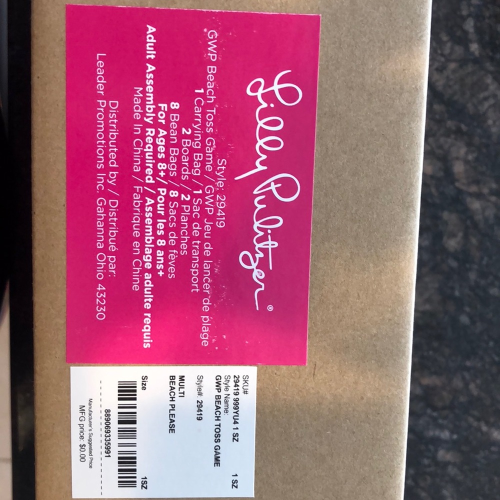 Lilly Pulitzer Beach Toss Game GWP